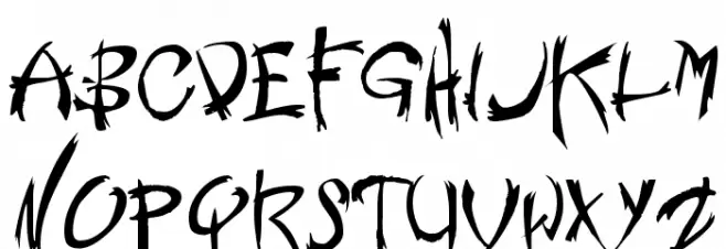 Nemesis Shareware Schriftart Groß