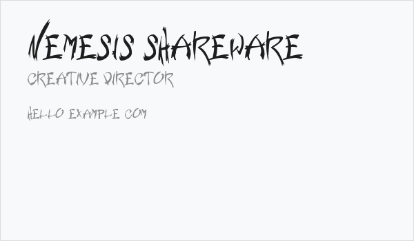 Nemesis Shareware Business Card