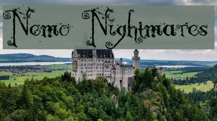 Nemo Nightmares Font examples