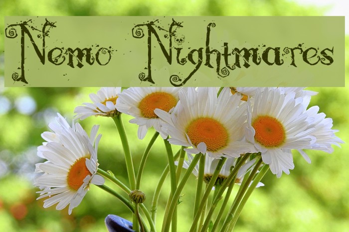 Nemo Nightmares Font examples