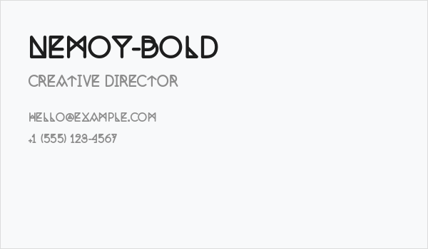 Nemoy-Bold Business Card