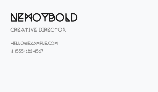 NemoyBold Business Card