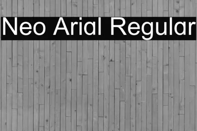 Neo Arial Regular Шрифта examples