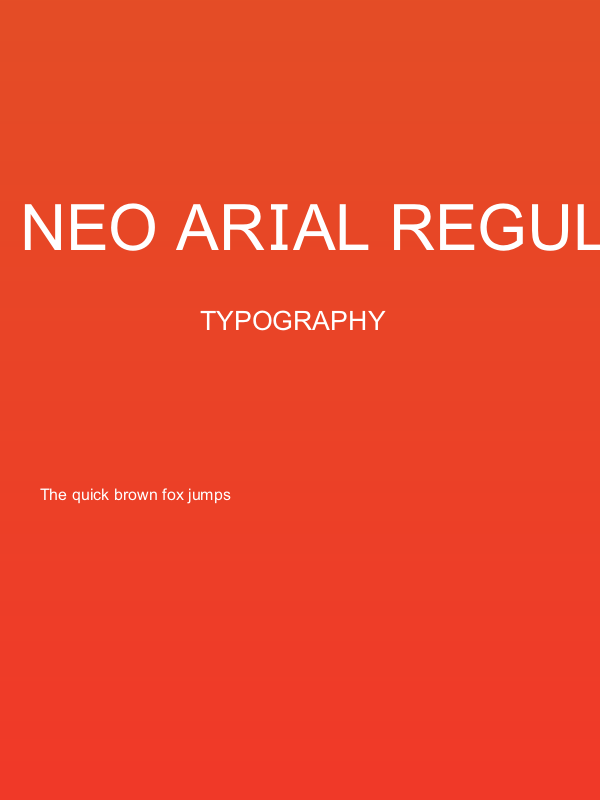 Neo Arial Regular Poster