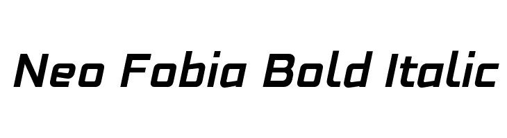 Neo Fobia Bold Italic Fonte