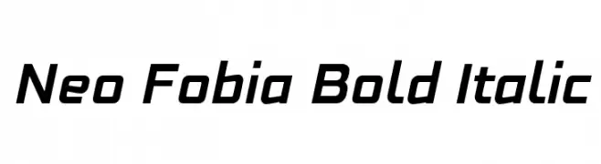 Neo Fobia Bold Italic  les polices de caractères gratuit tlcharger