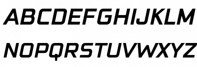 Neo Fobia Bold Italic फ़ॉन्ट अपरकेस