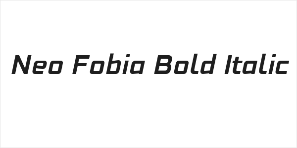 Neo Fobia Bold Italic Logo