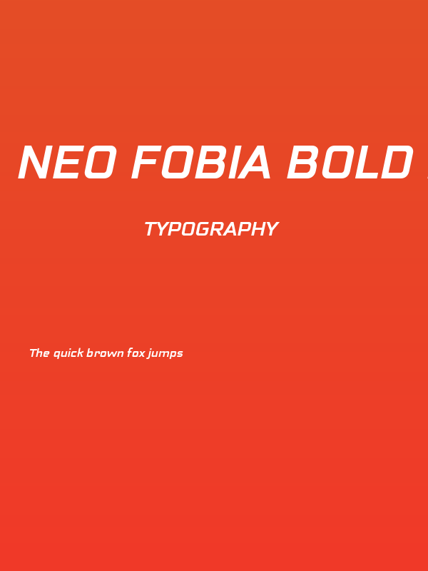 Neo Fobia Bold Italic Poster