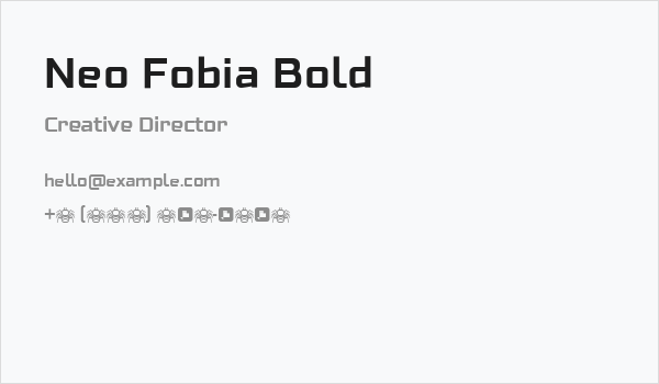 Neo Fobia Bold Business Card