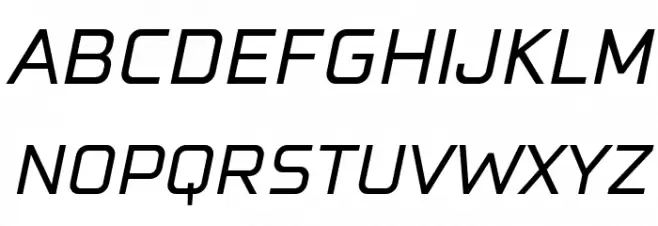 Neo Fobia Italic Schriftart Groß