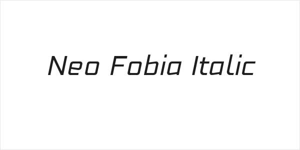 Neo Fobia Italic Logo