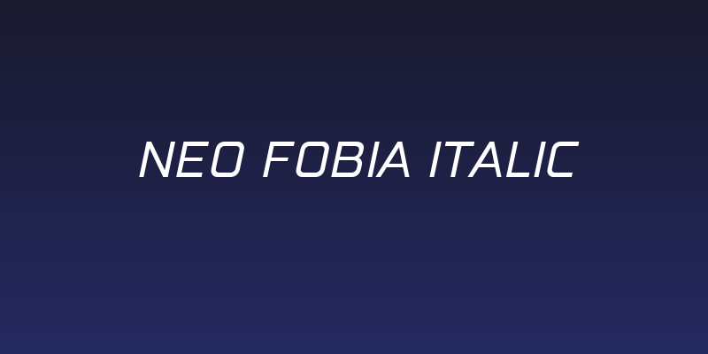 Neo Fobia Italic Social Header