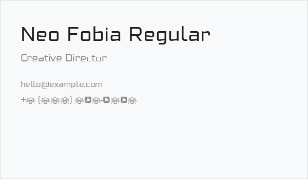 Neo Fobia Regular Business Card