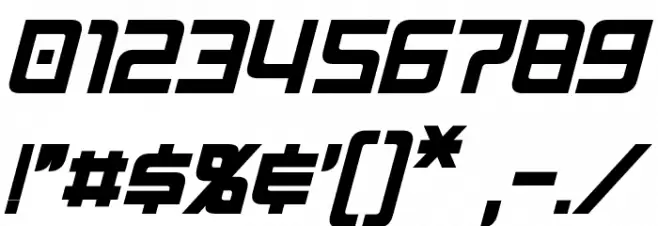 Neo Gen Bold Italic Font OTHER CHARS