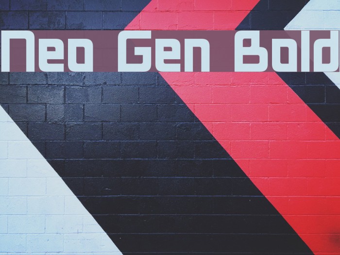 Neo Gen Bold Font examples