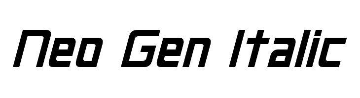 Neo Gen Italic  नि: शुल्क फ़ॉन्ट्स डाउनलोड