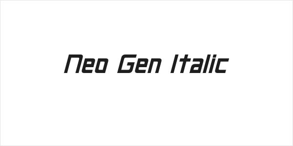 Neo Gen Italic Logo