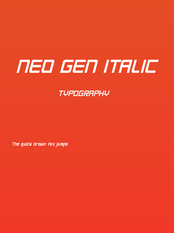 Neo Gen Italic Poster