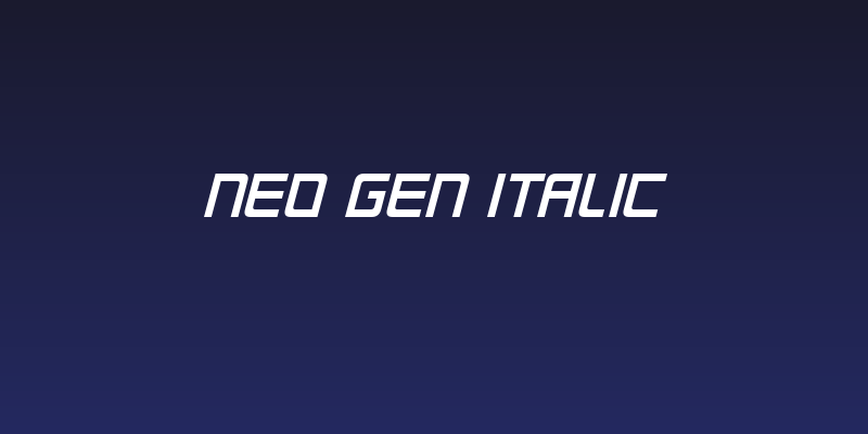 Neo Gen Italic Social Header