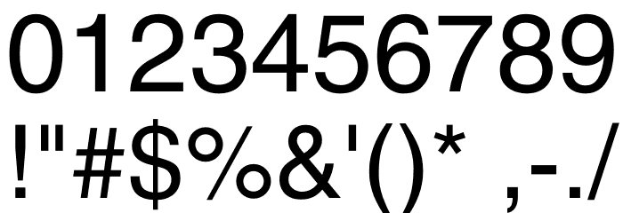 Neo Helvetica Regular フォント その他の文字