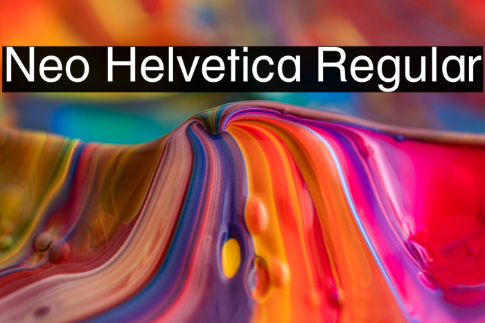 Neo Helvetica Regular Example 1