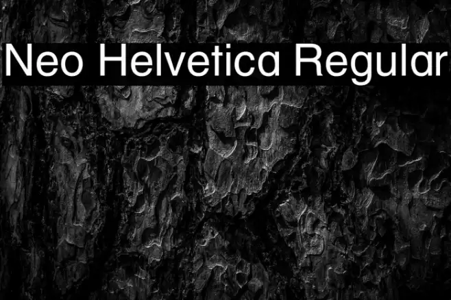 Neo Helvetica Regular フォント examples