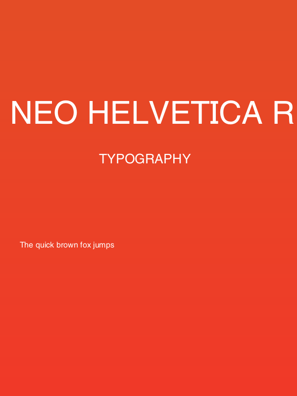 Neo Helvetica Regular Poster