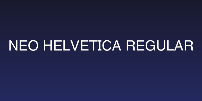 Neo Helvetica Regular Social Header