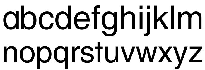 Neo Helvetica Regular フォント 小文字