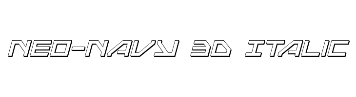 Neo-Navy 3D Italic  لخطوط تنزيل