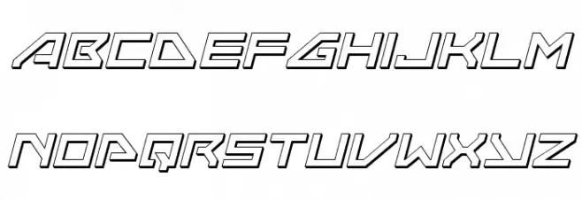 Neo-Navy 3D Italic フォント 小文字