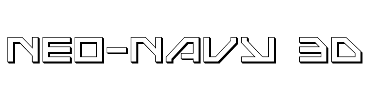 Neo-Navy 3D  Free Fonts Download