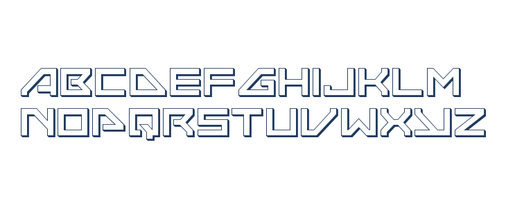 Neo-Navy 3D Lowercase