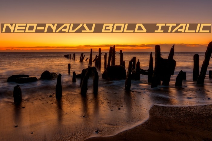 Neo-Navy Bold Italic Font examples