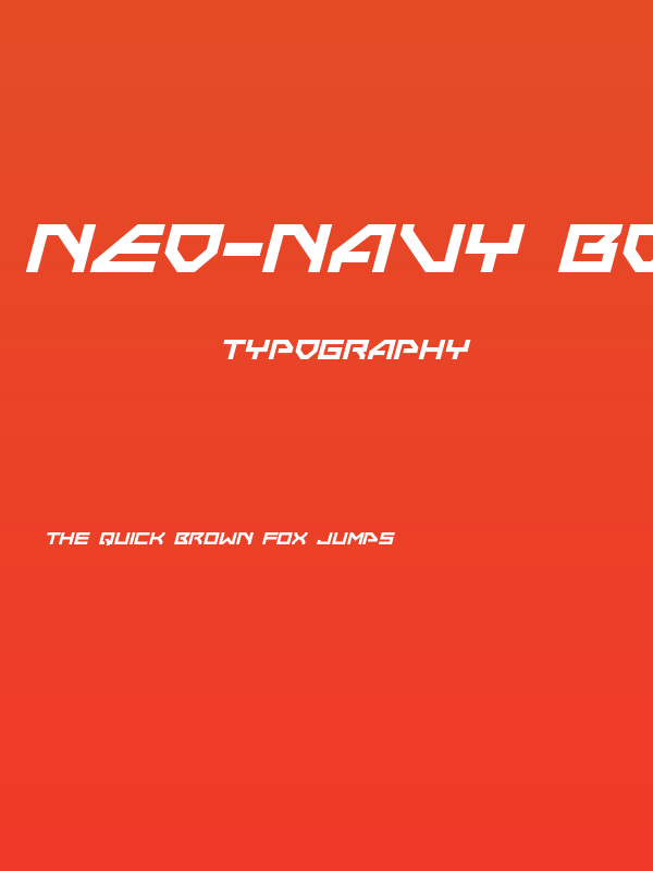 Neo-Navy Bold Italic Poster