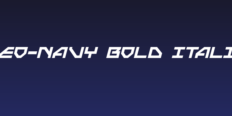Neo-Navy Bold Italic Social Header