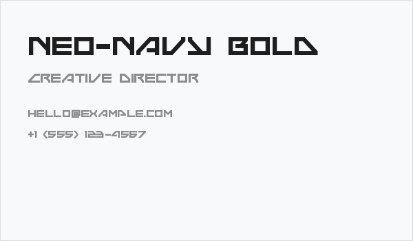 Neo-Navy Bold Business Card