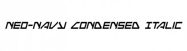 Neo-Navy Condensed Italic  Fuentes Gratis Descargar