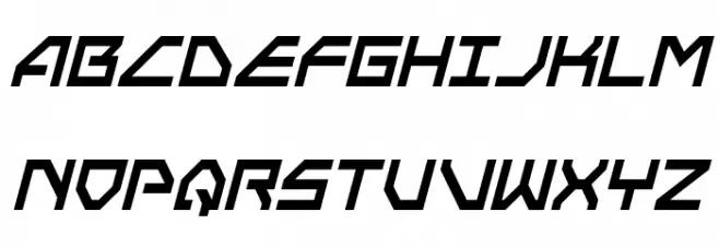 Neo-Navy Condensed Italic خط أحرف كبيرة