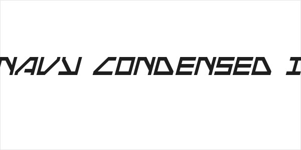 Neo-Navy Condensed Italic Logo