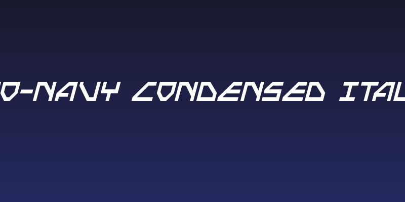 Neo-Navy Condensed Italic Social Header