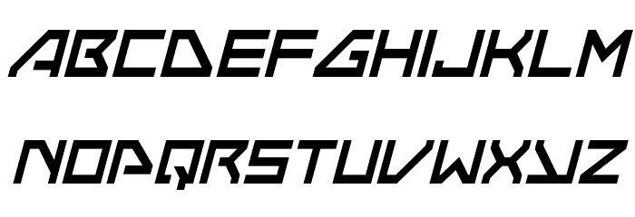 Neo-Navy Condensed Italic Font LOWERCASE