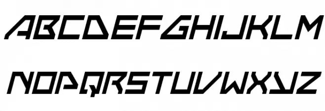 Neo-Navy Condensed Italic फ़ॉन्ट लोअरकेस