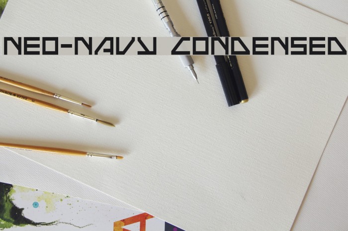 Neo-Navy Condensed Font examples