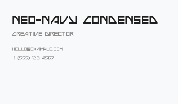 Neo-Navy Condensed Business Card