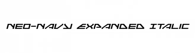 Neo-Navy Expanded Italic  Fuentes Gratis Descargar