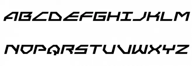 Neo-Navy Expanded Italic Schriftart Groß