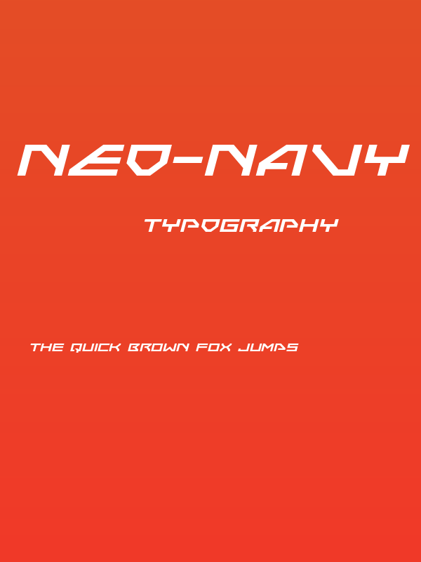 Neo-Navy Expanded Italic Poster