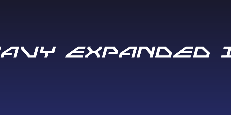 Neo-Navy Expanded Italic Social Header